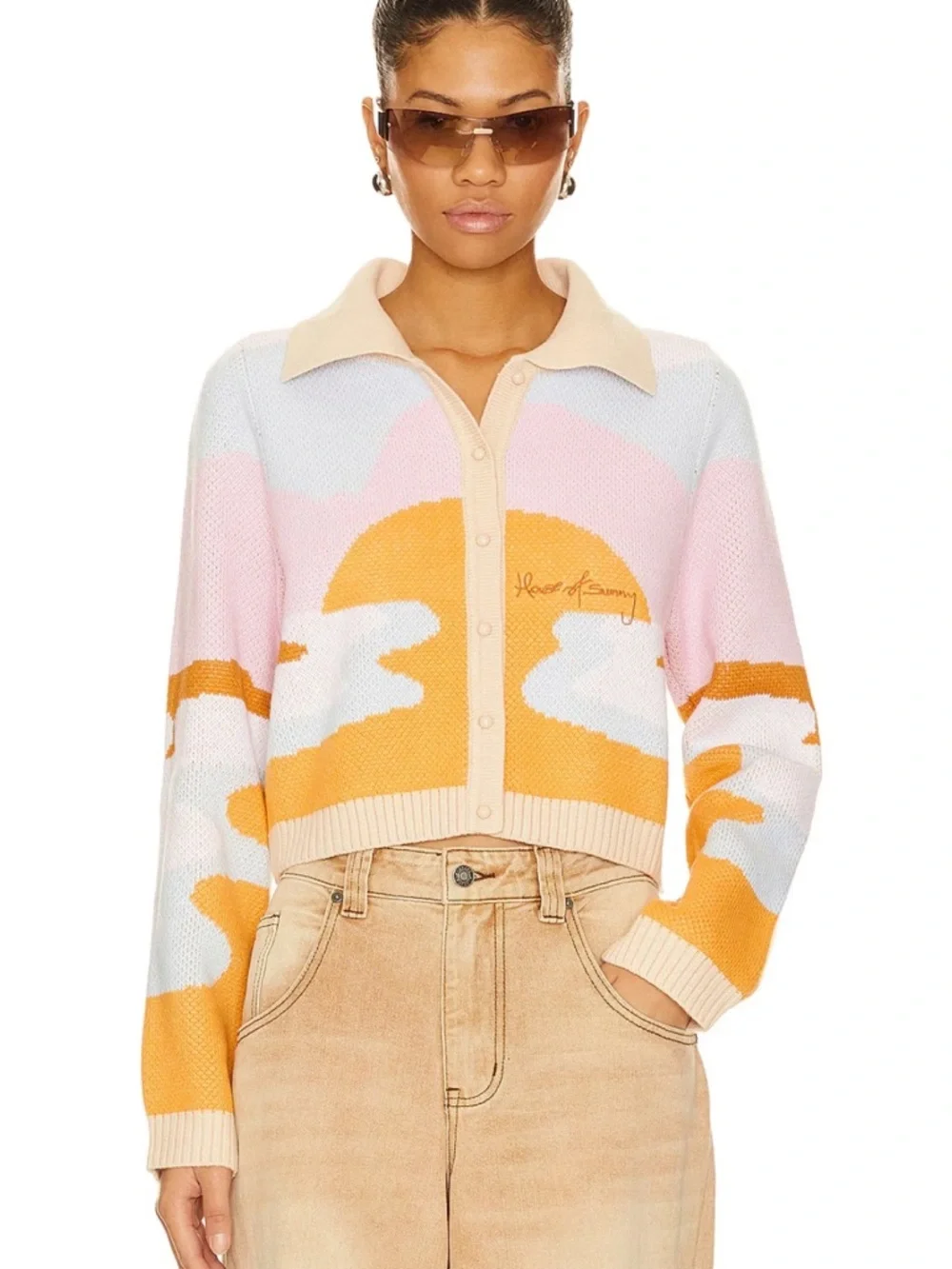 House of Sunny The Rise Tripper Cardigan Sweater Sz 4 - Picture 2 of 7